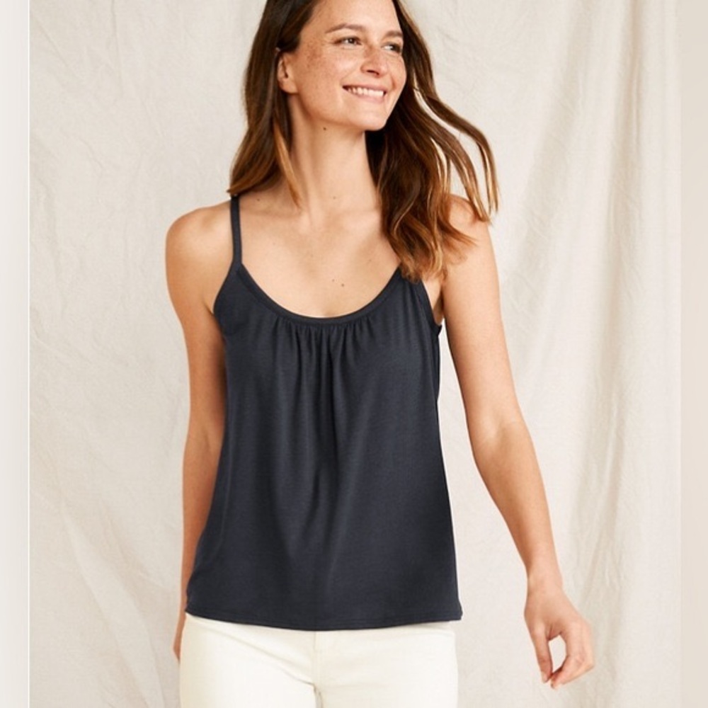 Garnet Hill essential knit cami black xs